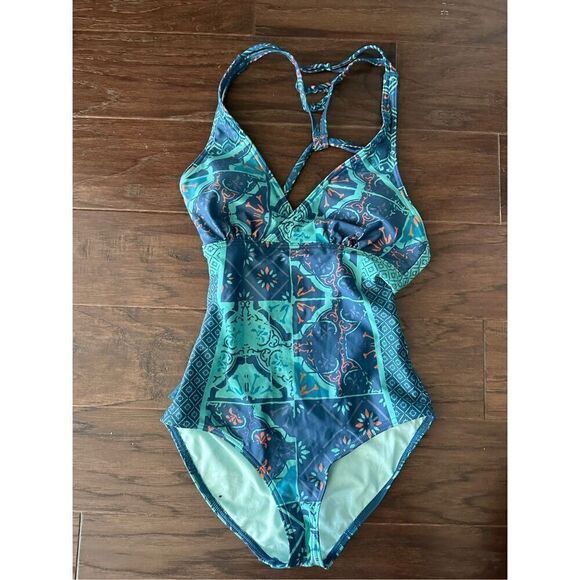 Prana Atalia One Piece Lace Up Swimsuit - Picture 2 of 7